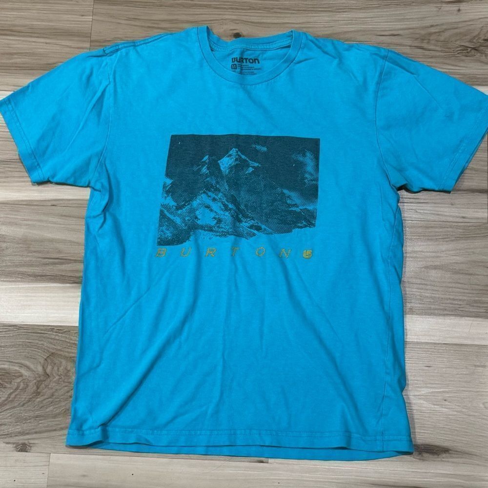 Burton Mountain Blue Short Sleeve Graphic Tee Shirt Men’s Medium
